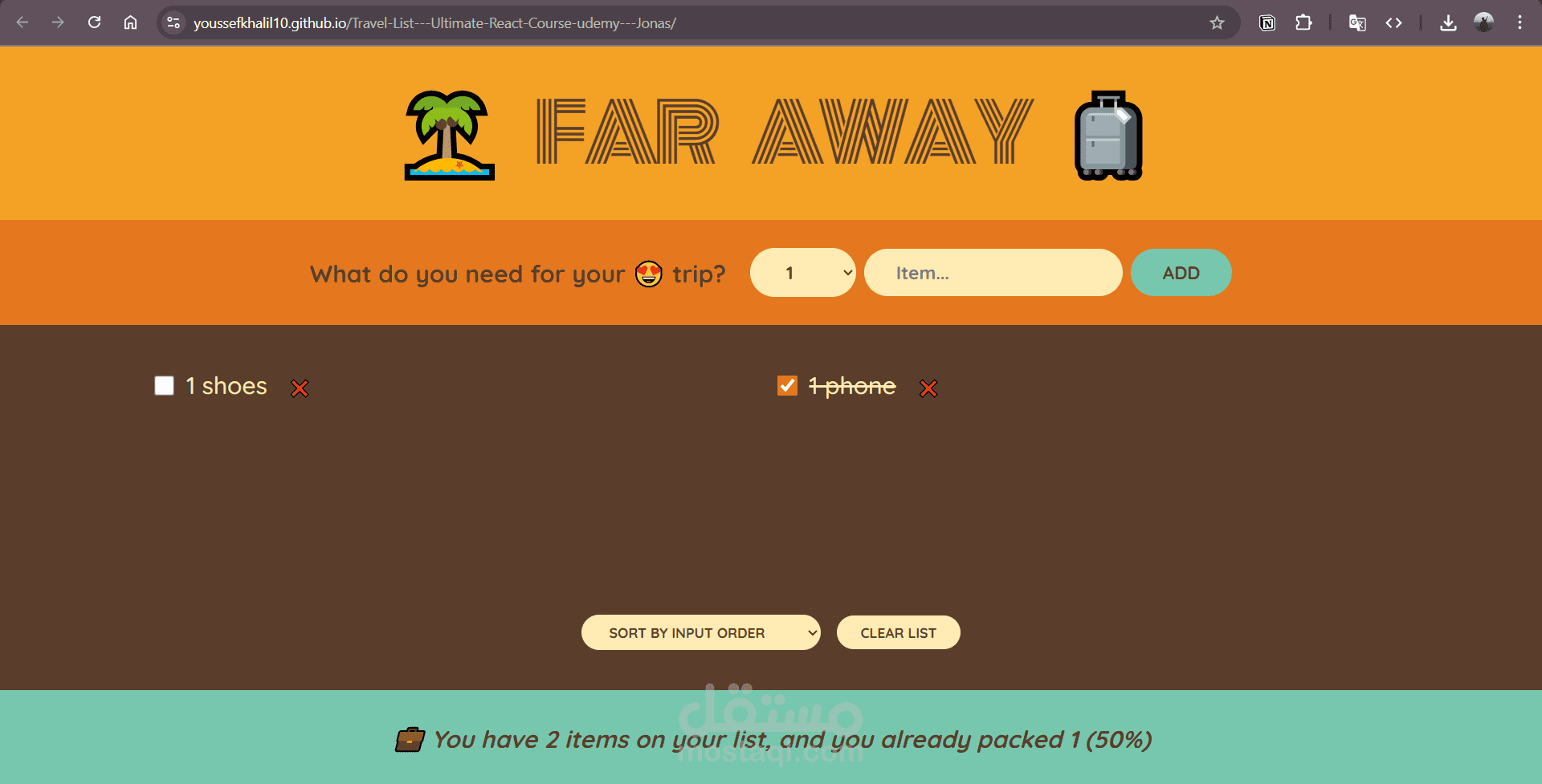 Travel List and Todo
