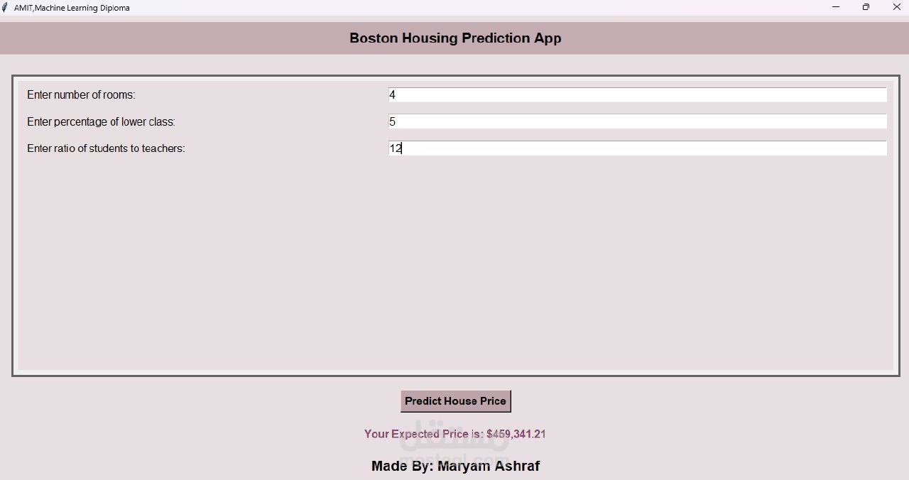 Boston Housing Price Prediction App
