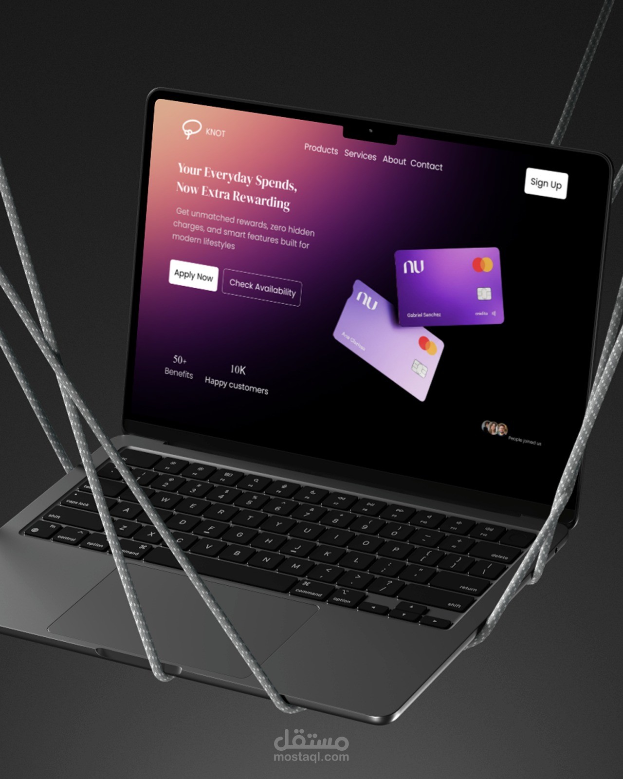 تصميم وتنفيذ صفحة هبوط لبنك رقمي عصري _ IKON