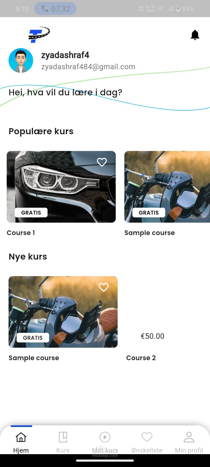 courses app