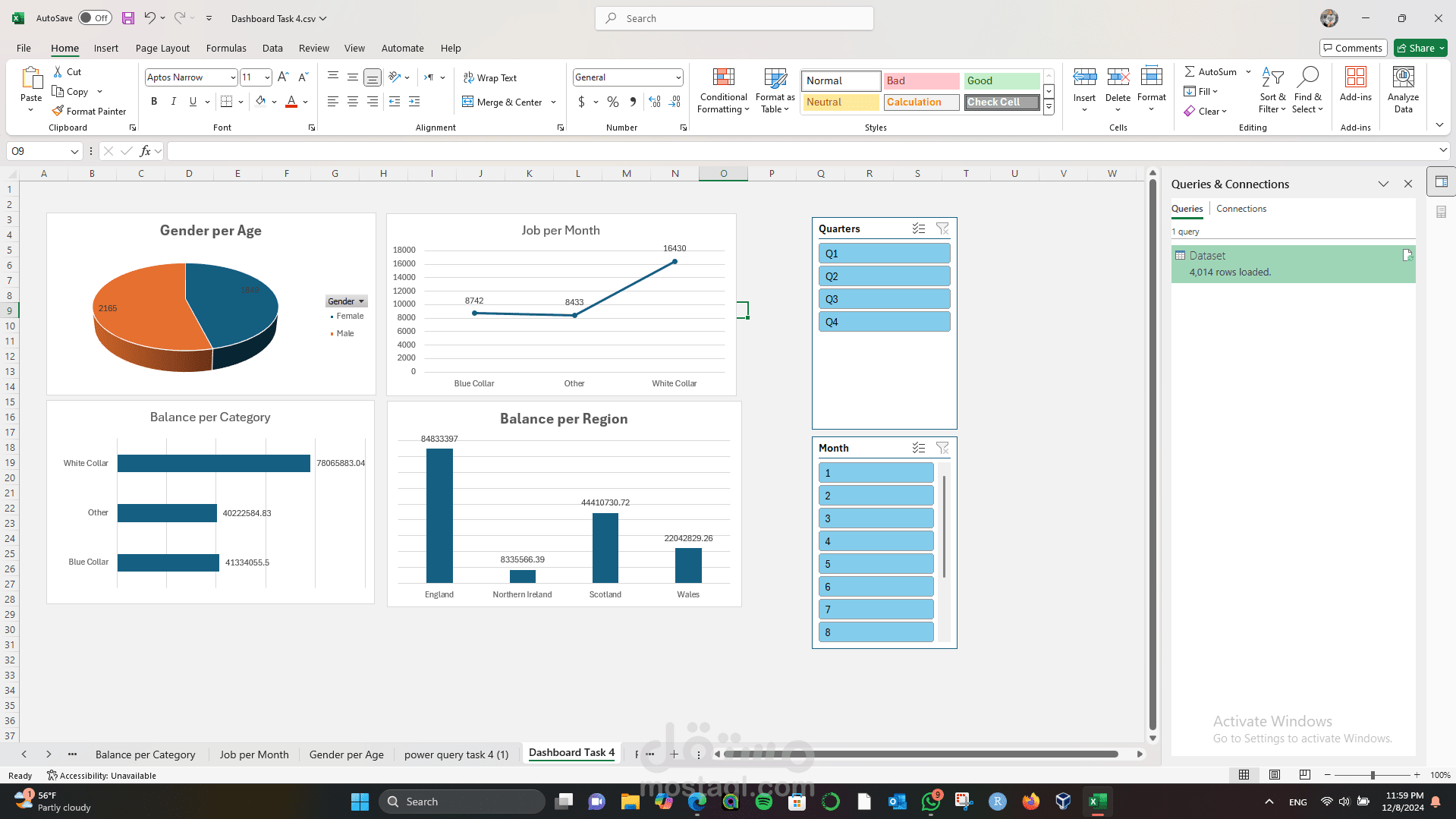 dashboard power query