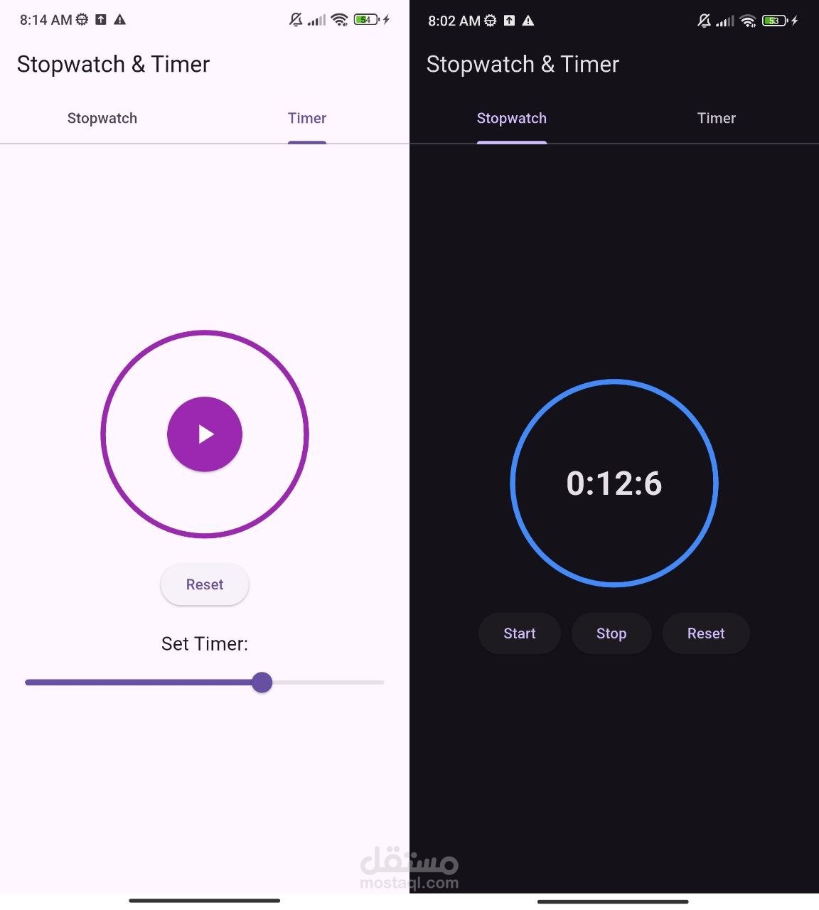 هل تحتاج إلى Timer احترافي لمشروعك أو تطبيقك لتتبع الوقت بدقة؟ انا هنا لأصمم لك تايمر متطور ومرن يناسب احتياجاتك بالاضافة لوجود Stop Watch تعمل بكفاءة عالية لحساب الزمن بأجزاء من الثانية.