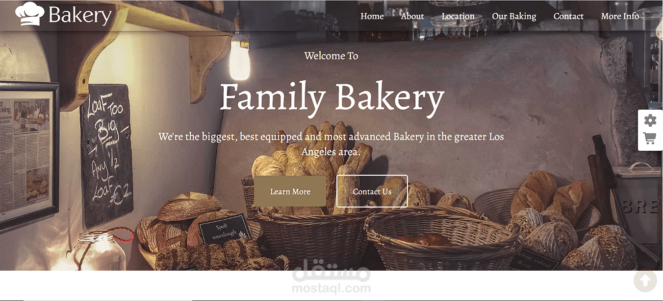 Family Bakery – موقع عرض المخبوزات العائلي