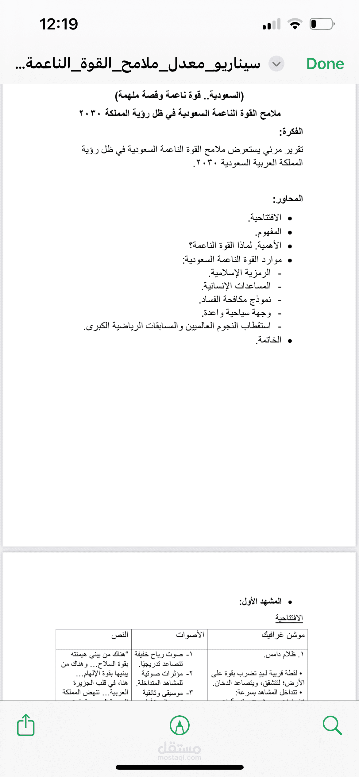 سيناريو فلم ملامح القوة الناعمة السعودية