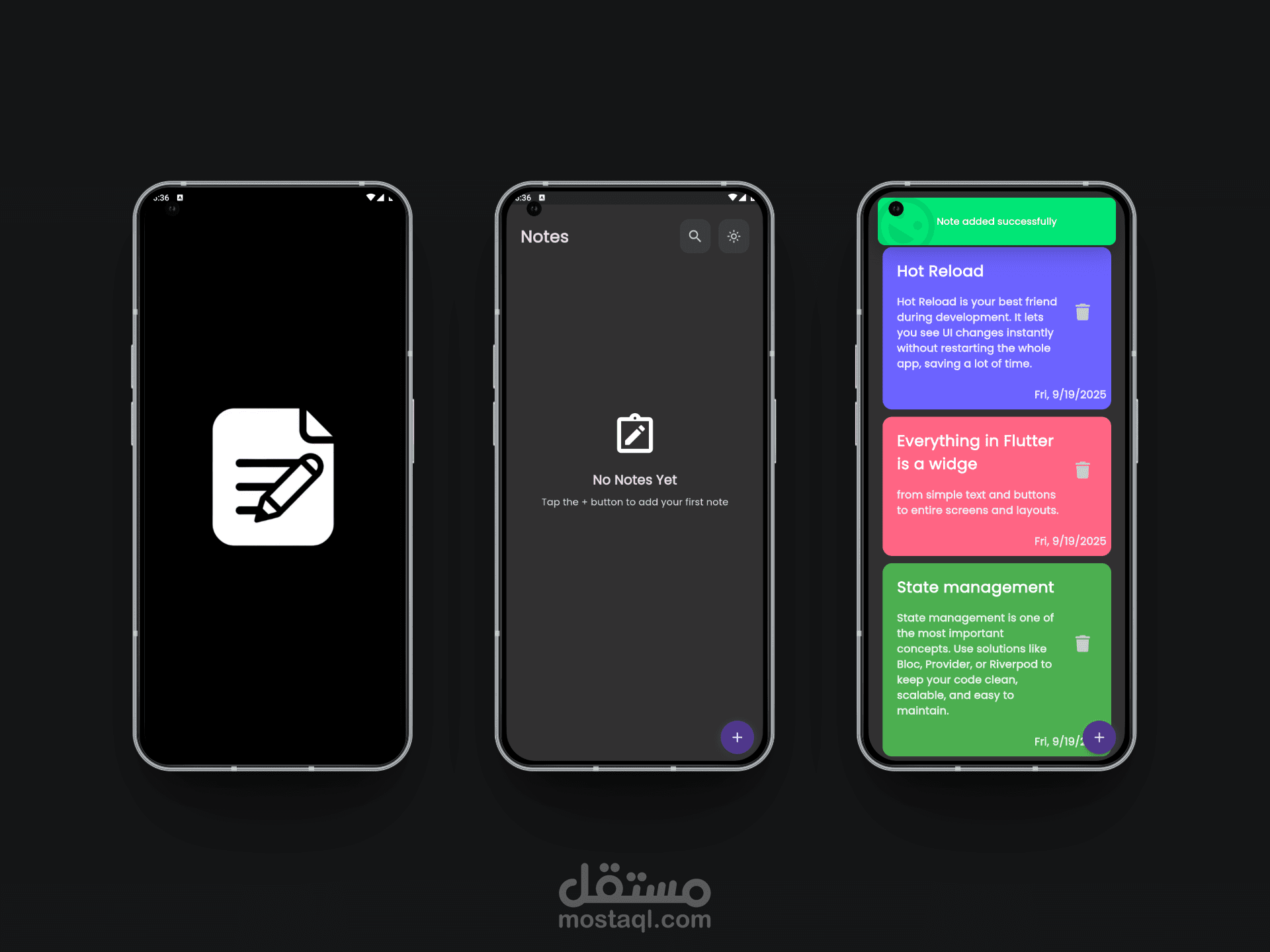 تطبيق  ( Notes App)  لتدوين الملاحظات بطريقة بسيطة ومنظمة