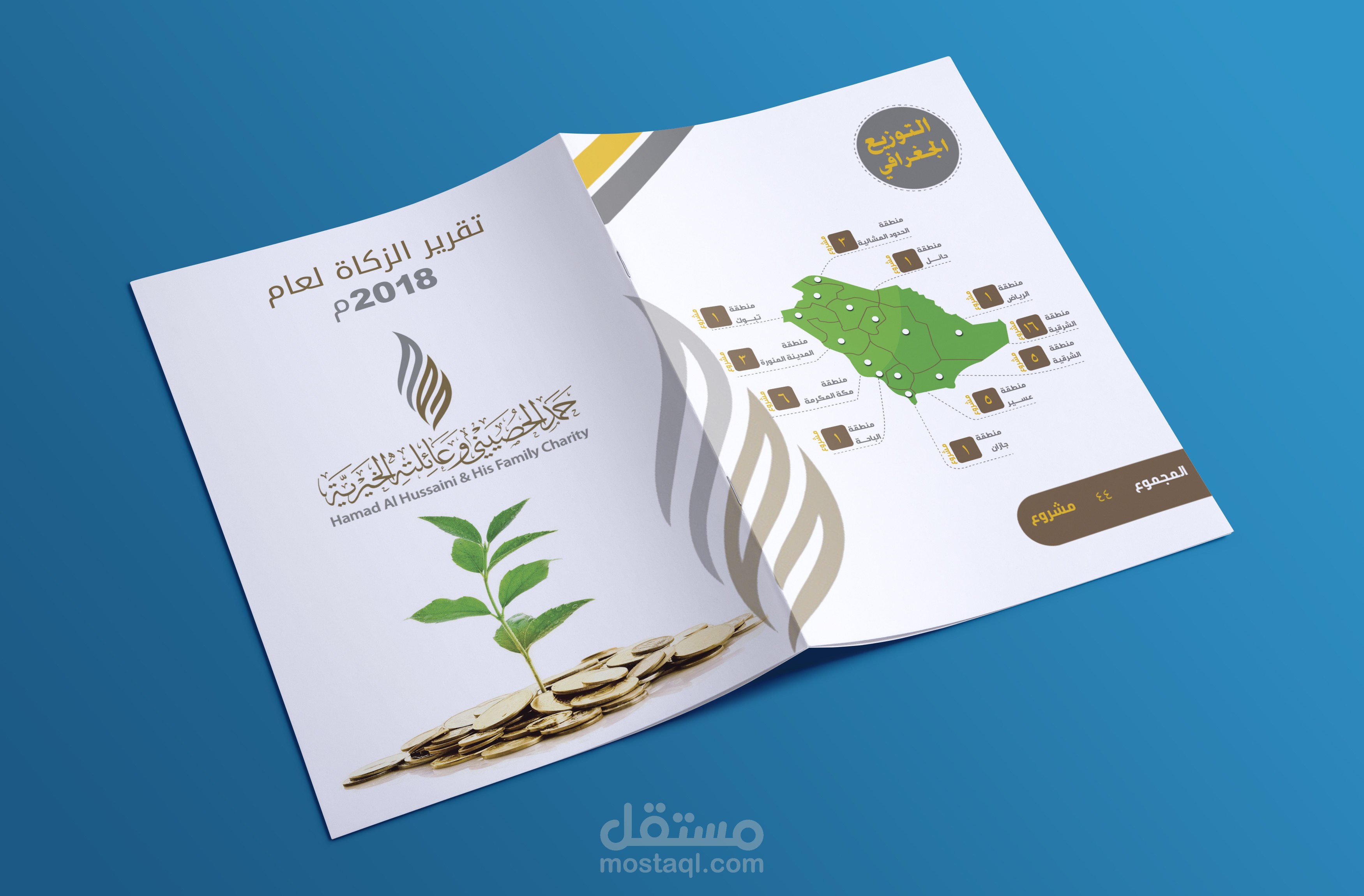 تصميم تقرير سنوي (بروفايل شركة) انفوغرافيك