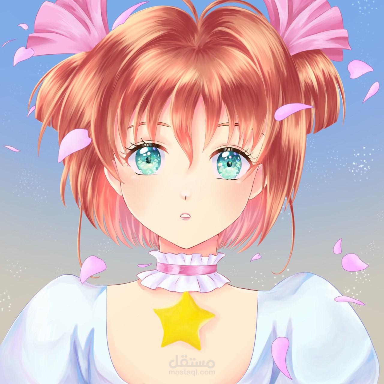 رسم رقمي ساكورا آسرة البطاقات