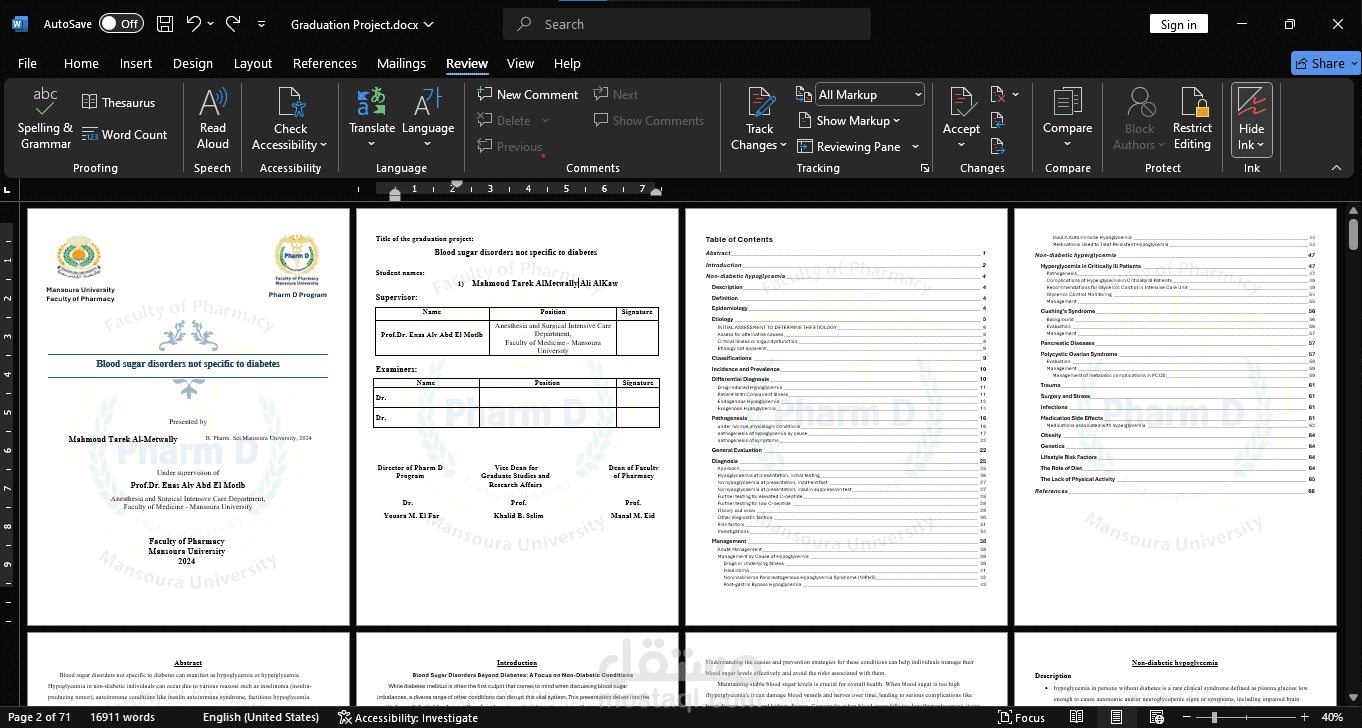 Medical Research Project Insights