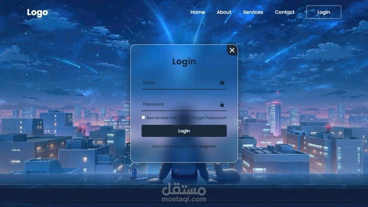A Responsive Website With Login And Register | HTML CSS & Javascript