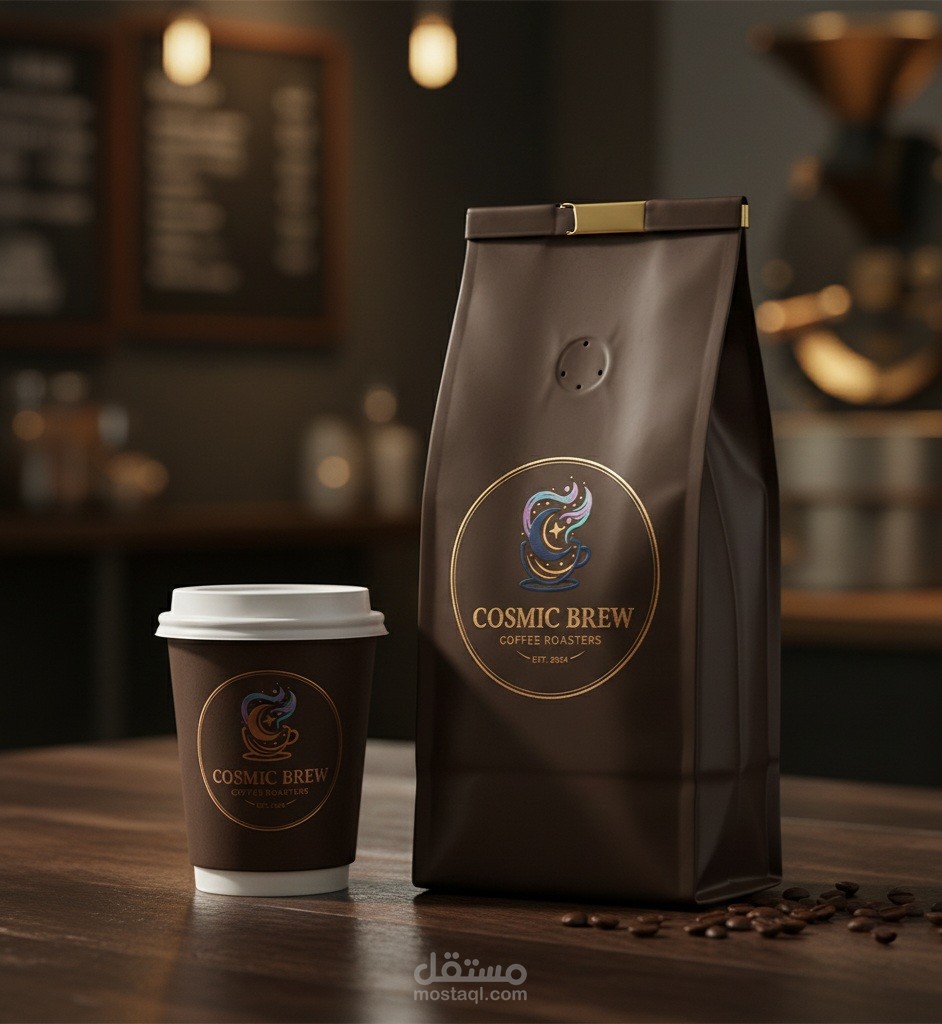تصميم هوية بصرية فاخرة لبراند قهوة مختصة