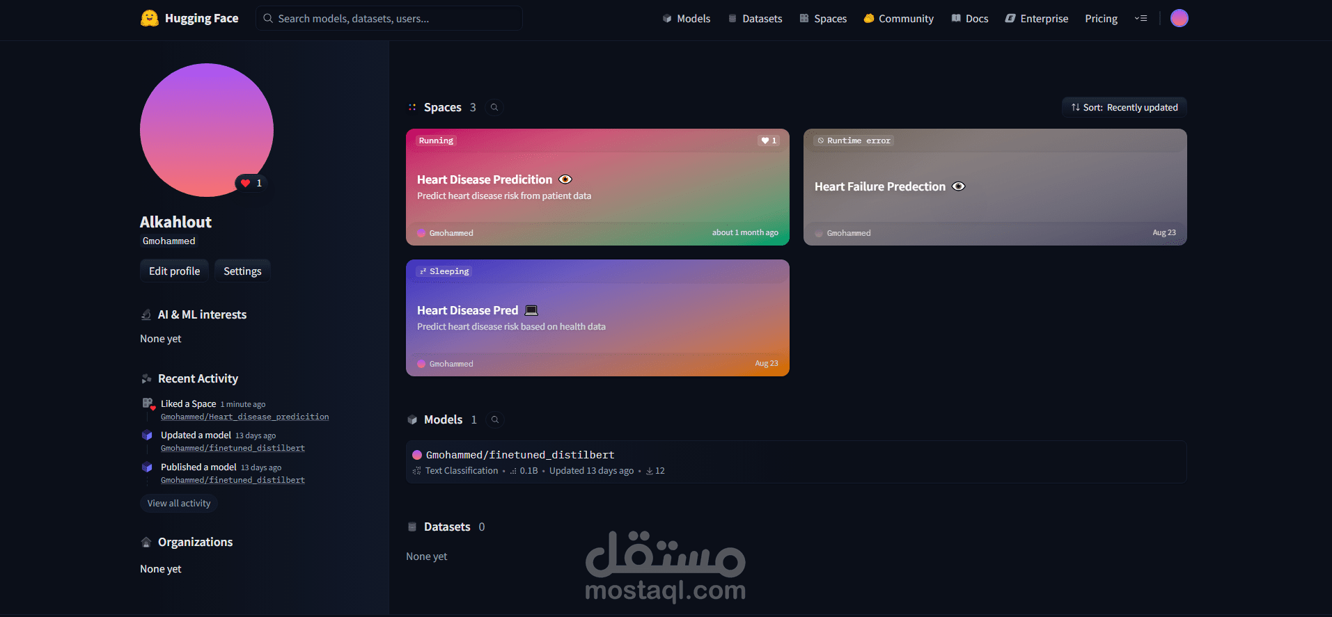 توقع أمراض القلب باستخدام التعلم الآلي
