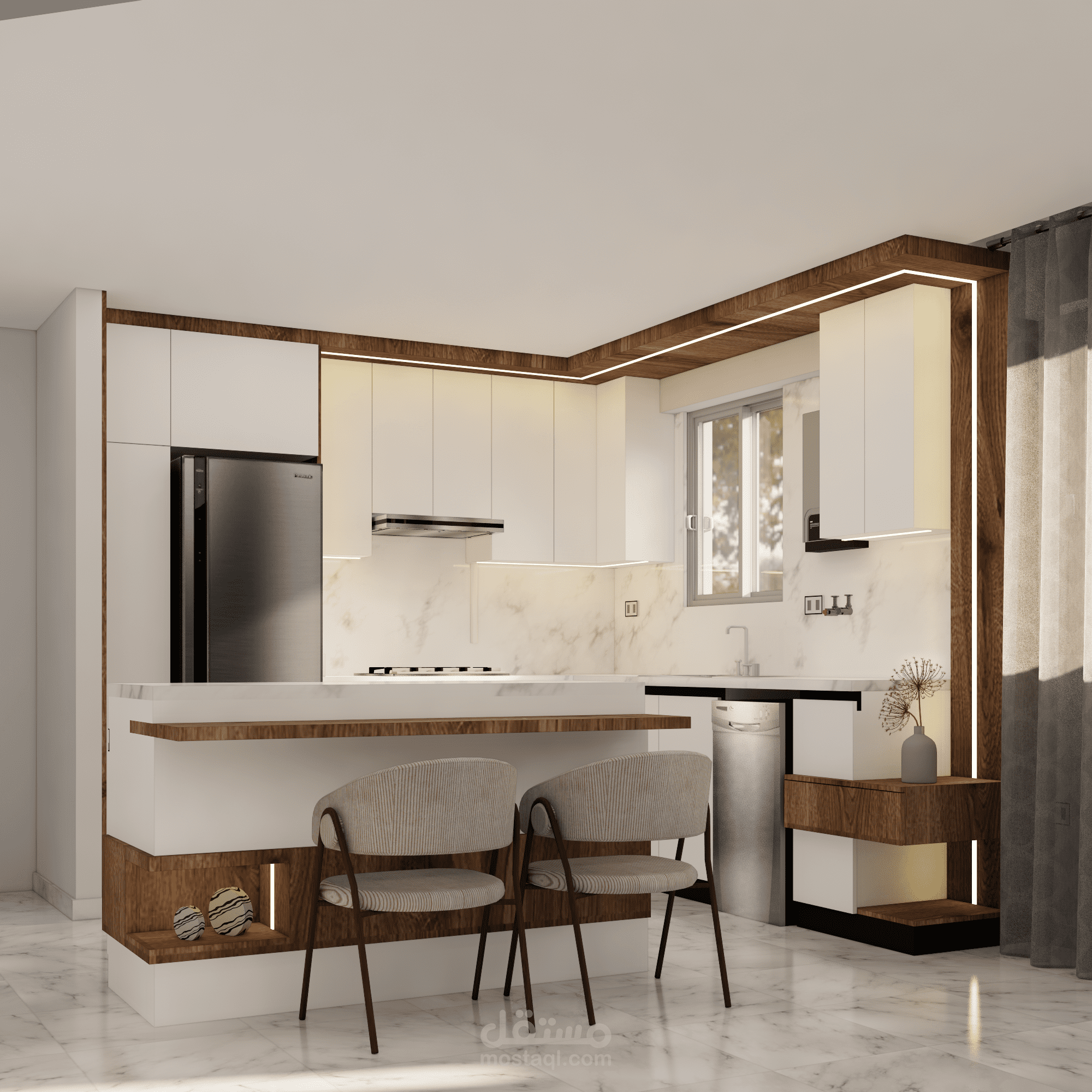 تصميم مطبخ مفتوح