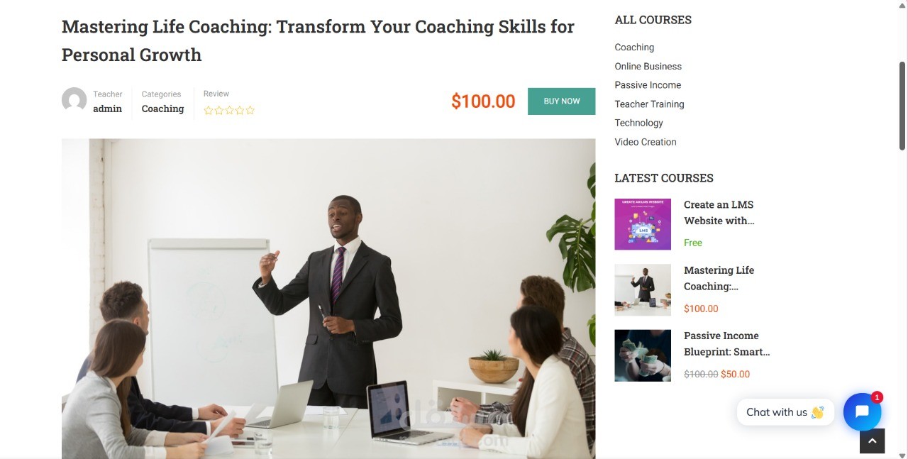 موقع تعليمي LMS بإستخدام Learn press