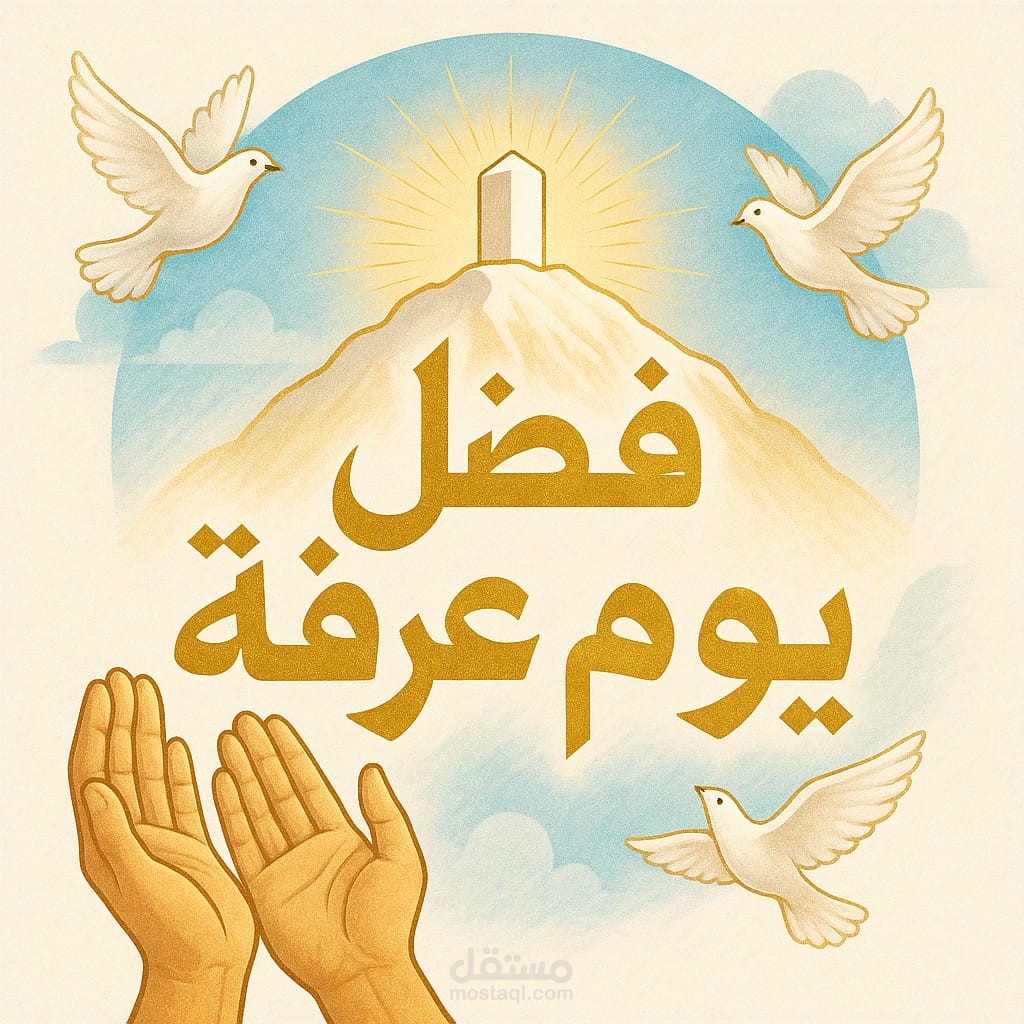هذه الصورة تظهر فضل يوم عرفه حيث توجد طيور و المزيد