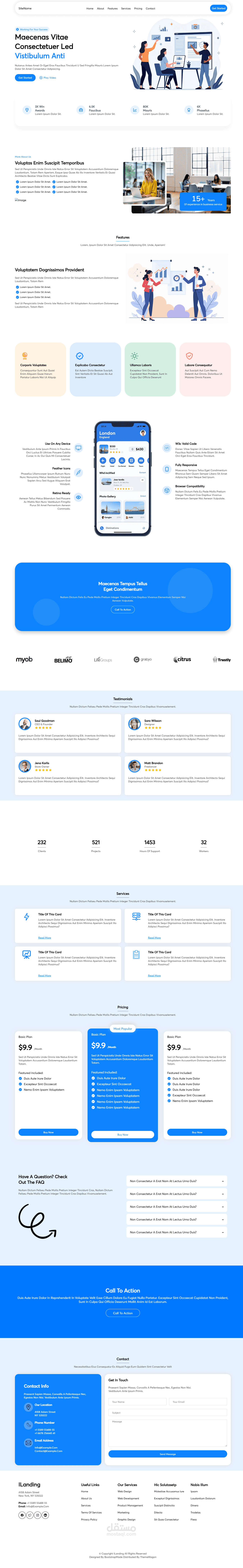 responsive landing page صفحة هبوط