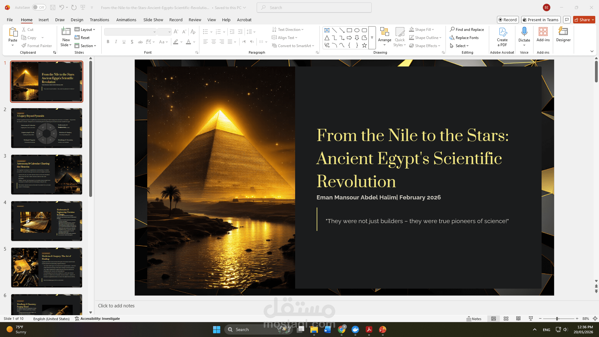 تصميم عروض تقديمية احترافية (PowerPoint & Canva)