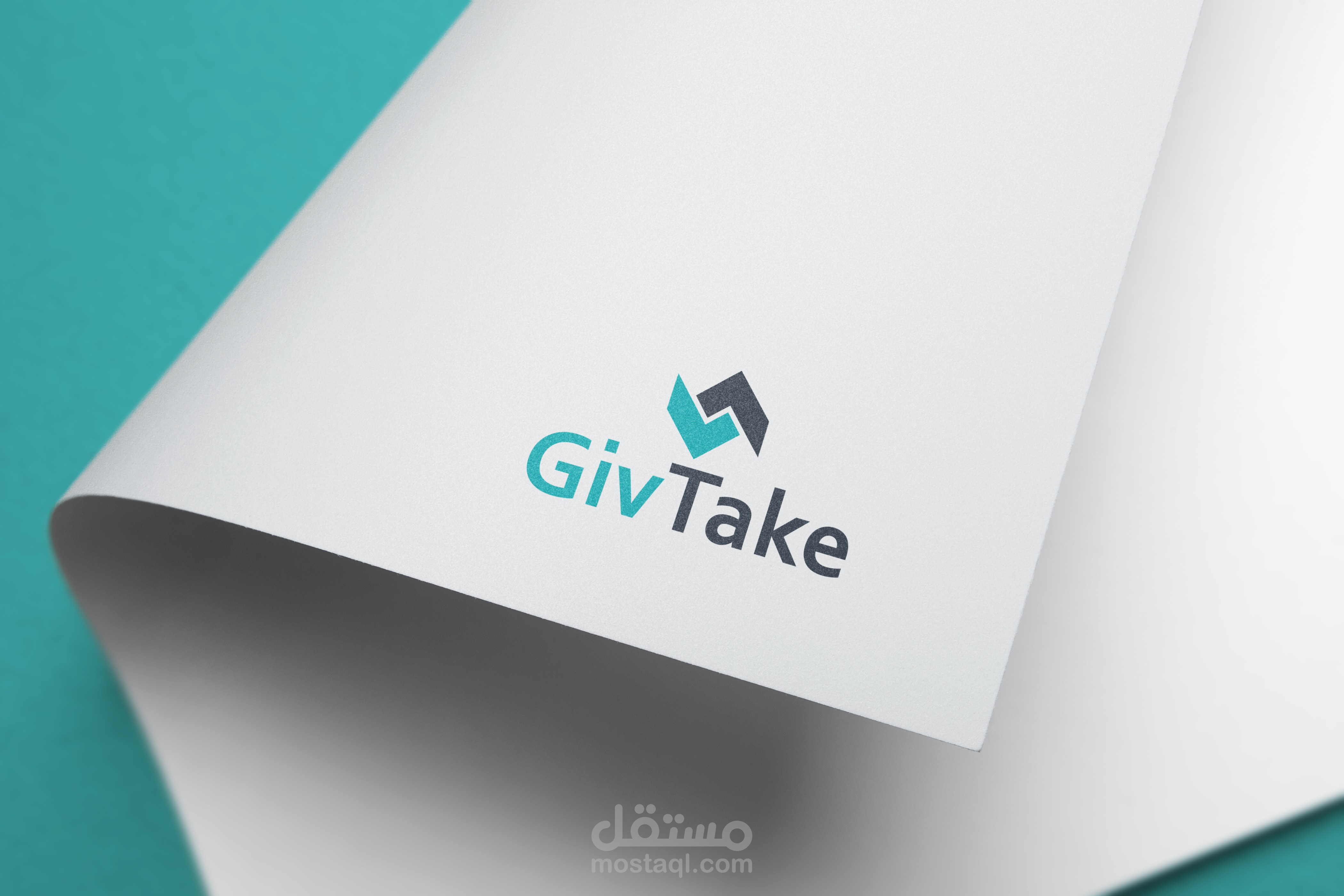 شعار موقع الكرتوني وتطبيق( GivTake)