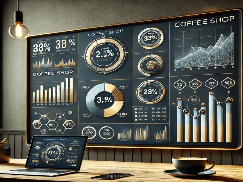 لوحة تحكم تحليل مبيعات المقاهي باستخدام Power BI