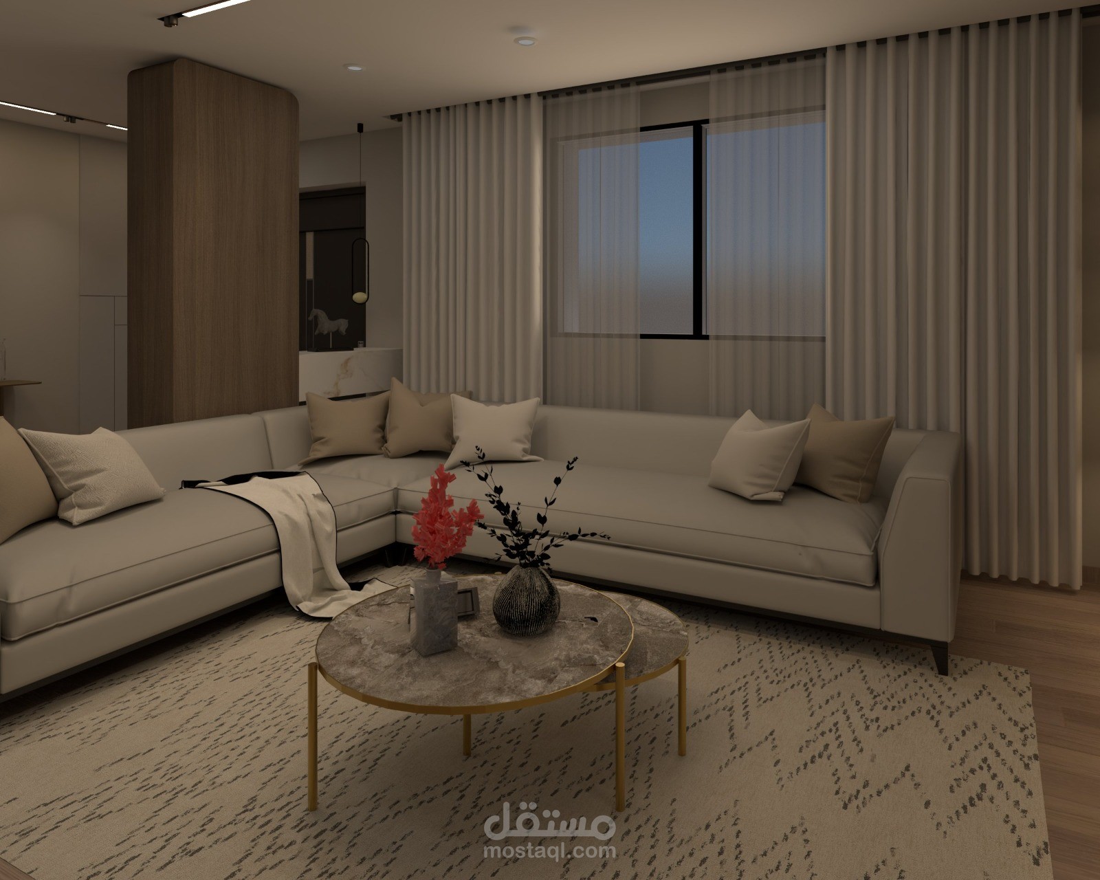 تصميم داخلي لمنزل عصري”