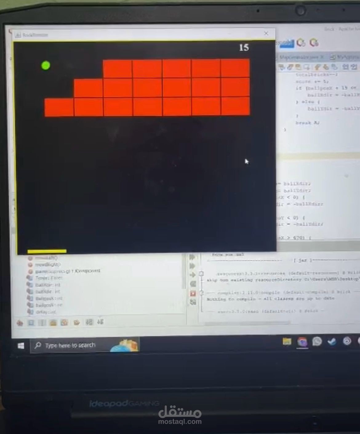 bricks breaker game باستخدام java & Open GL