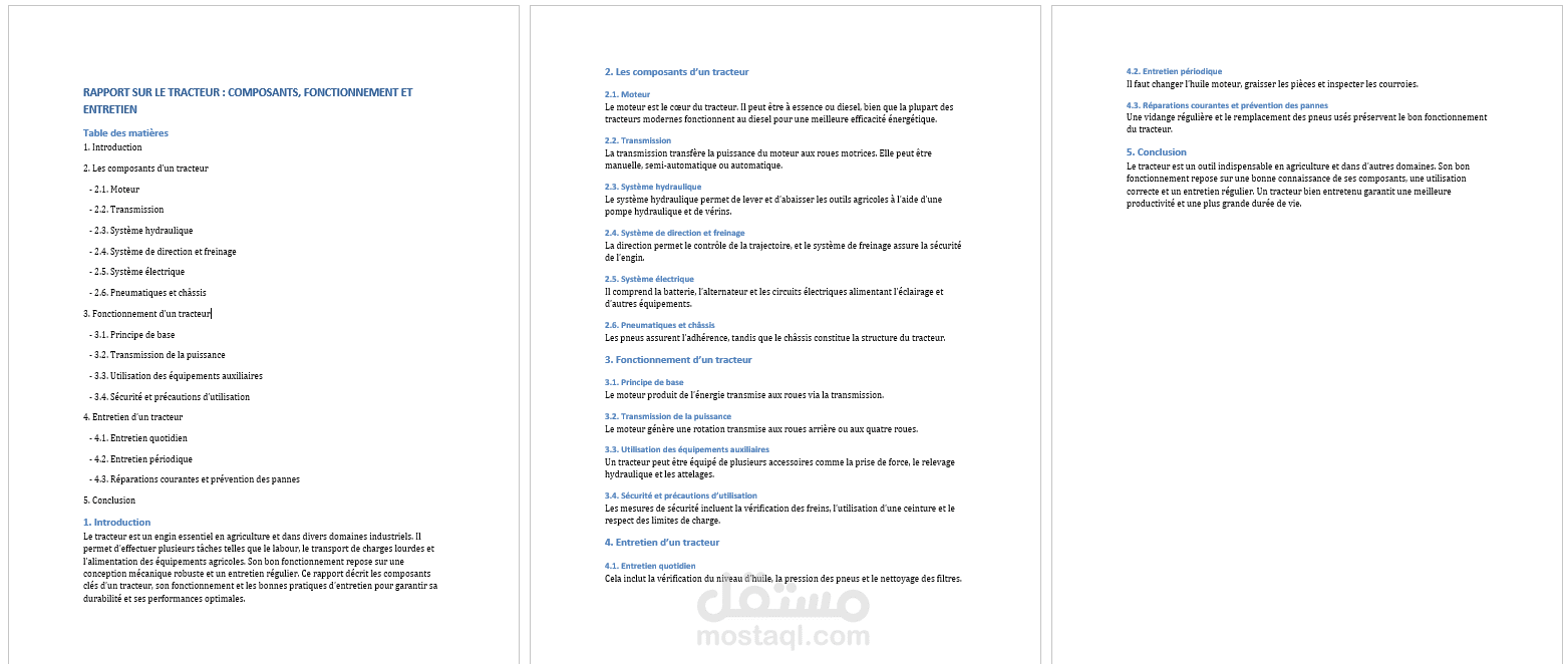 rapport de stage