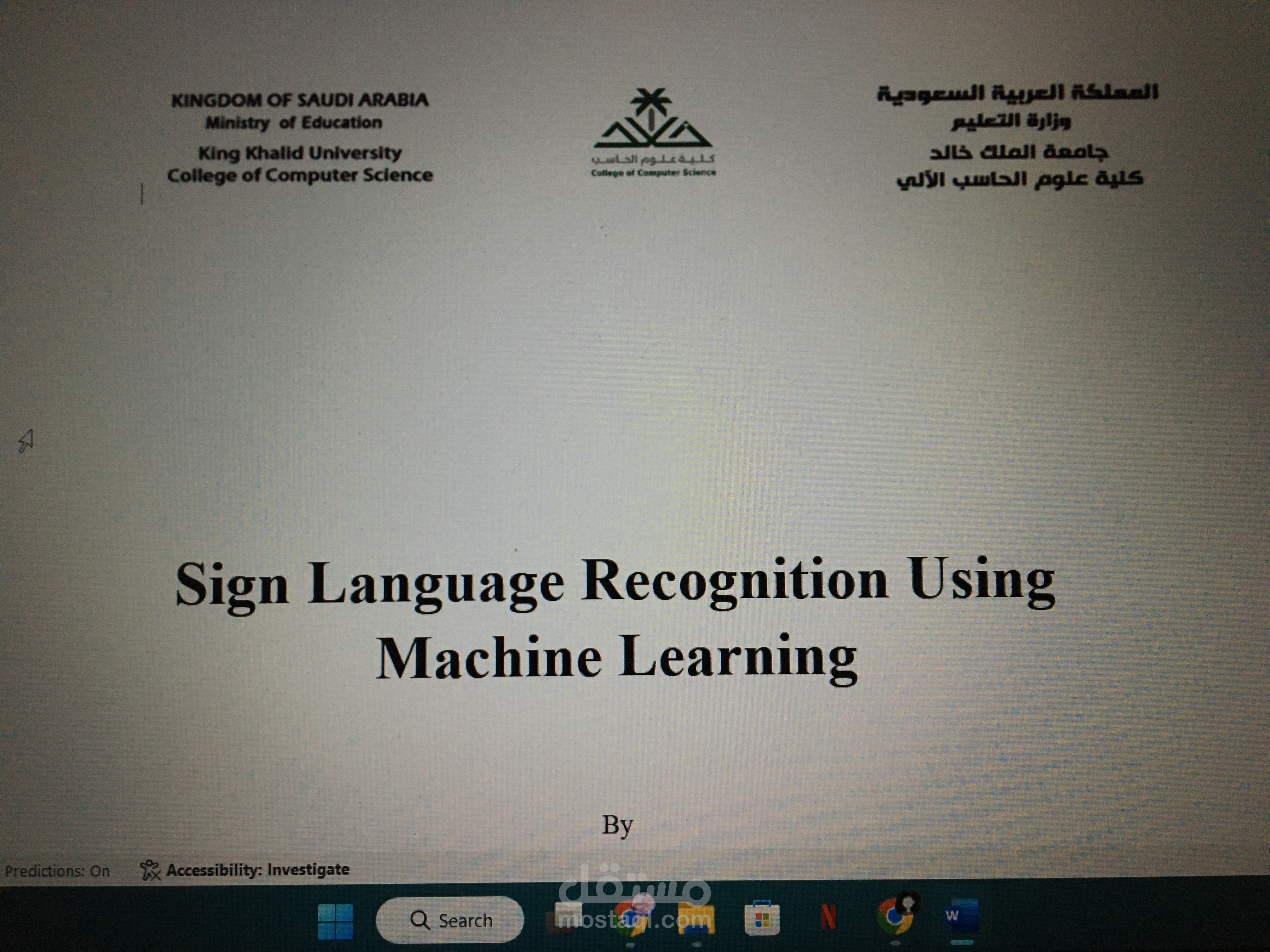 Sign language recognition using ML