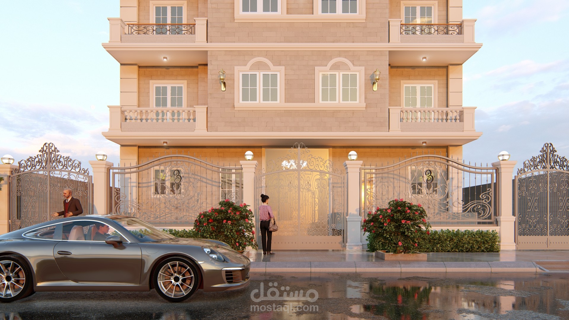 تصميم واجهة عمره سكنيه الاندلس 2
