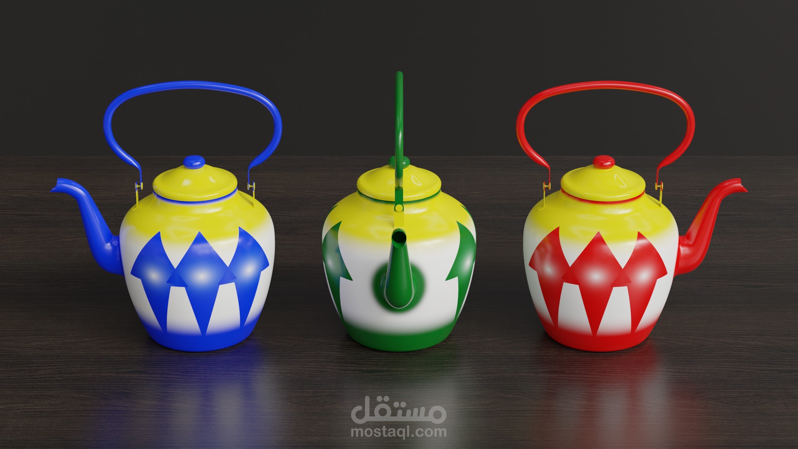 تصميم ابريق شاي مستوحى من التراث السعودي