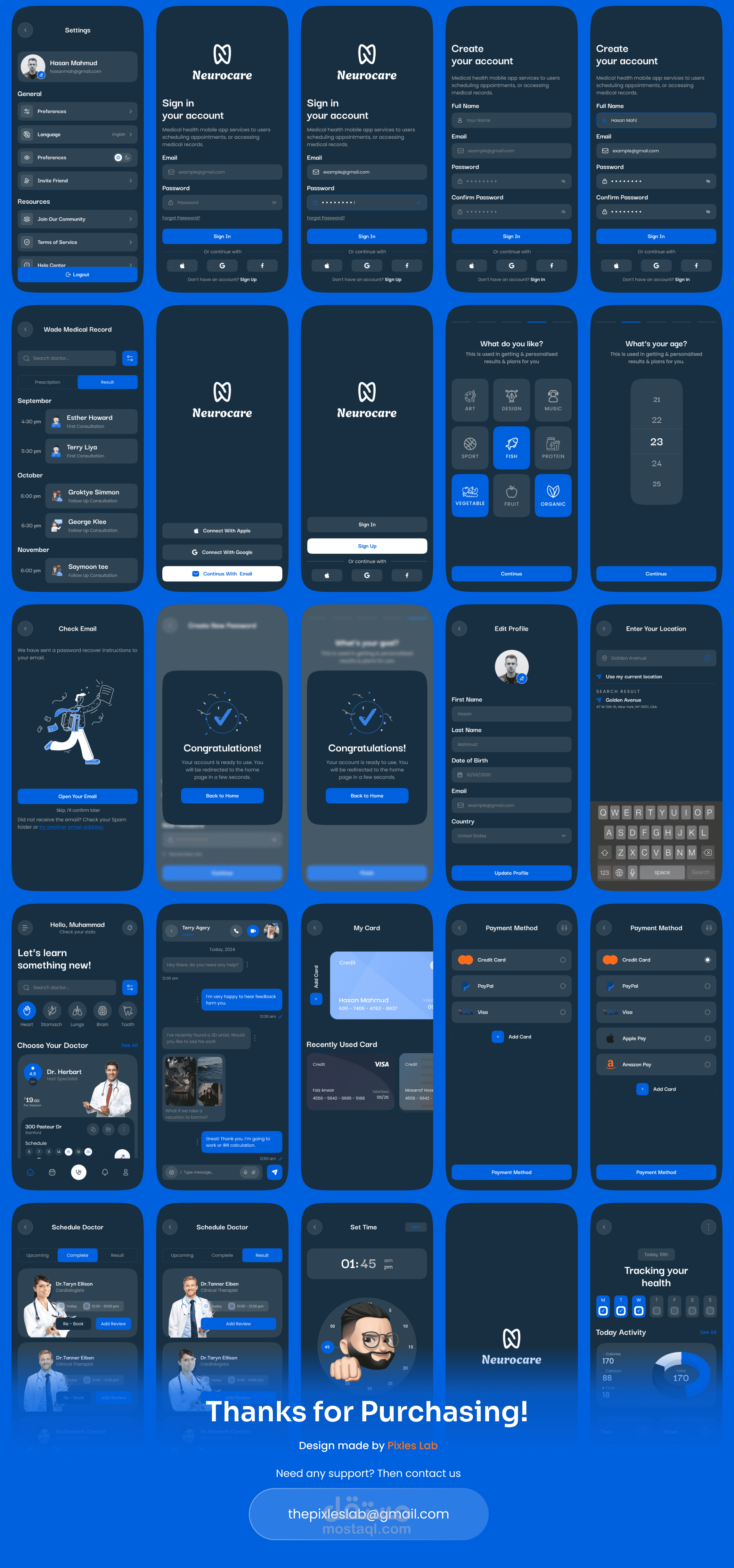 لتطبيقات الصحة الطبية بتصميم أنيق وبسيط وعصري،