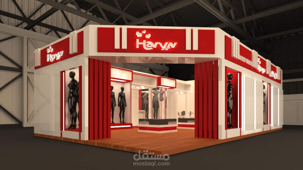 معرض ملابس ضمن صالة عرض
