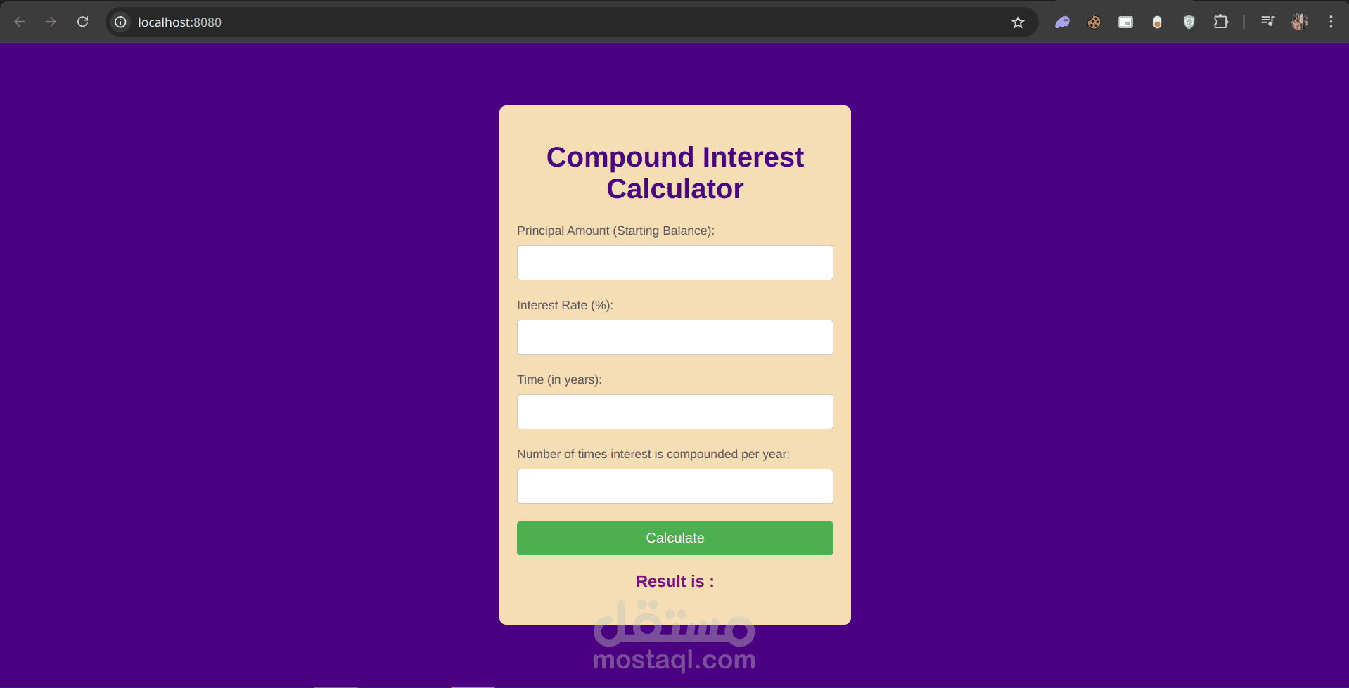 Compound Interest Calculator