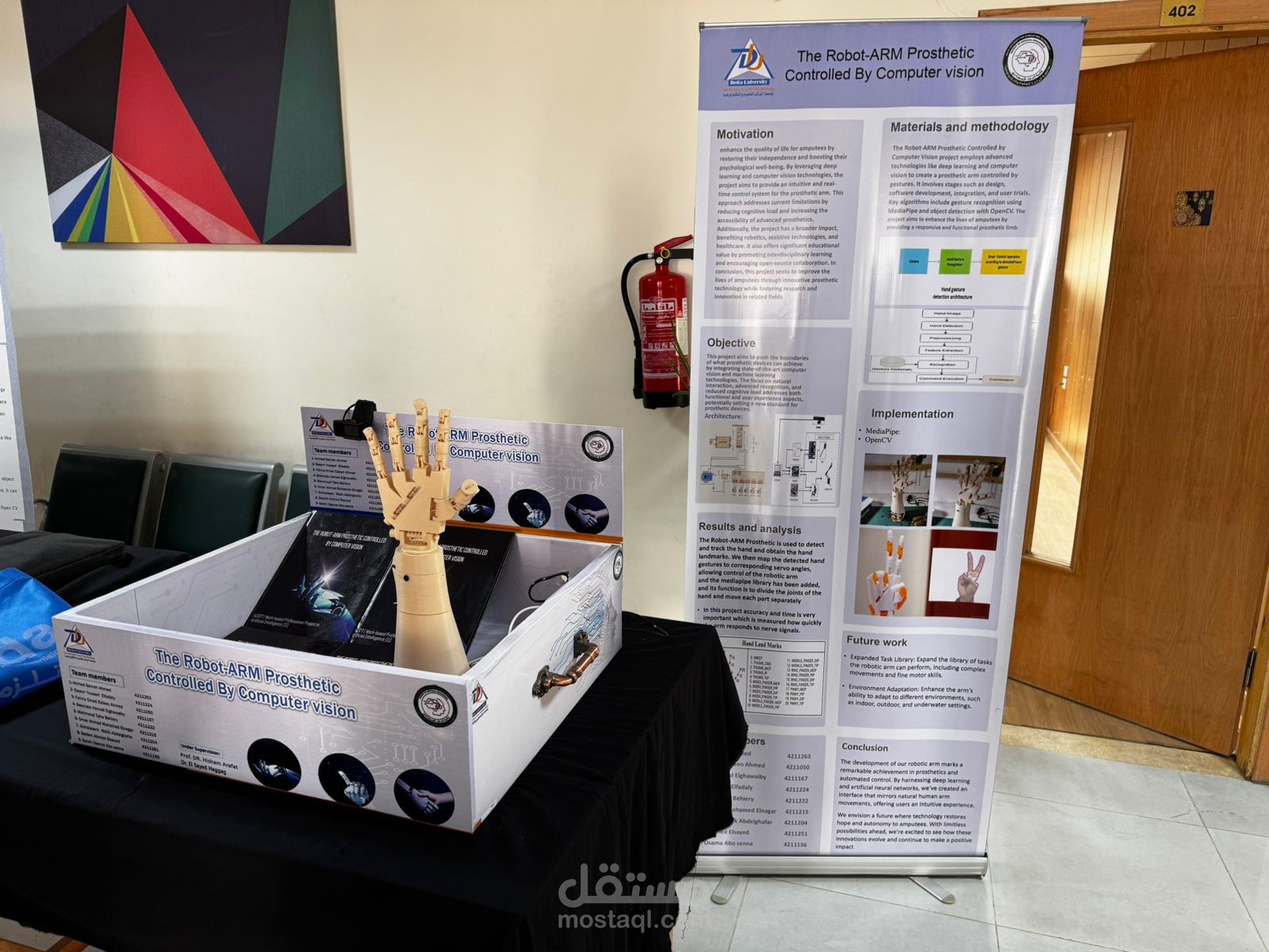 The Robot-Arm Prosthetic Controlled by Computer Vision