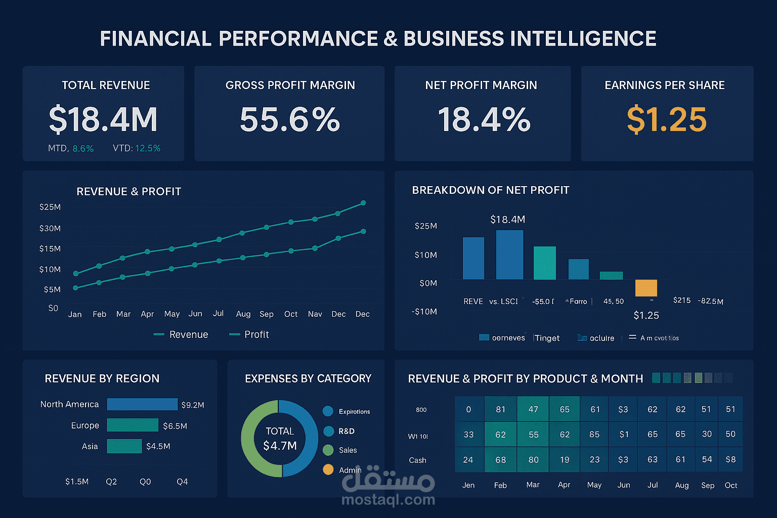 Financial Performance & Business Intelligence Dashboard