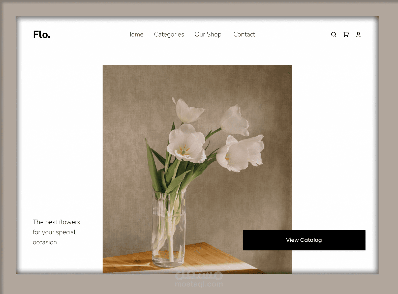 تصميم تجربة وواجهة المستخدم (UX/UI) لموقع متجر لبيع الزهور ( Online Flower Shop )