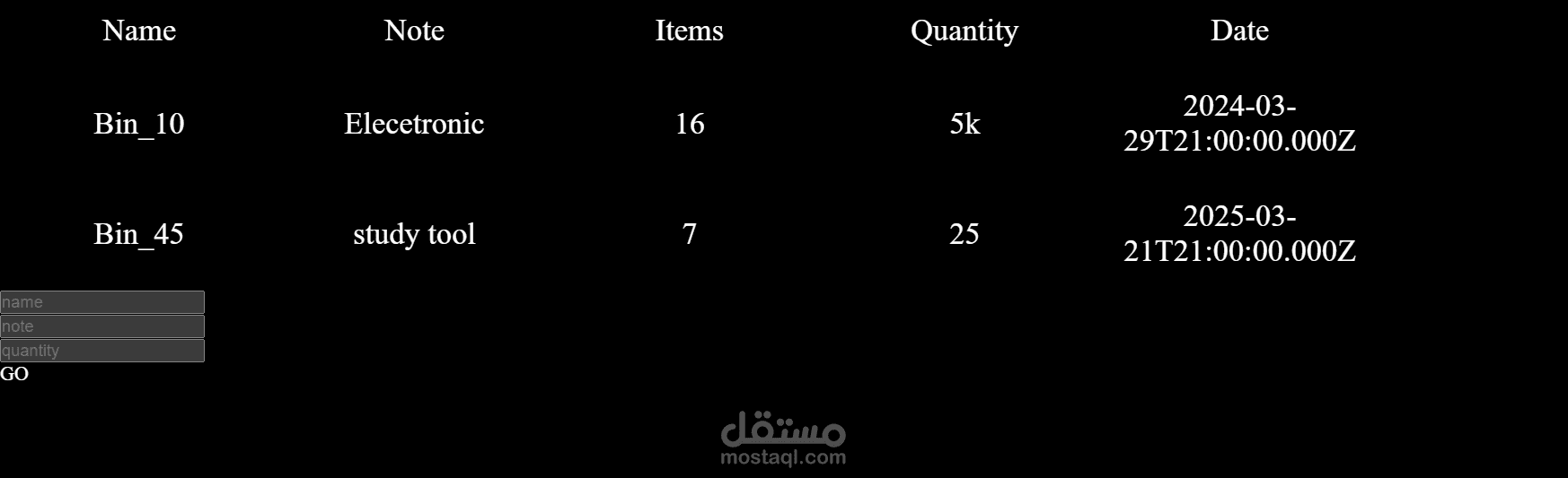 مشروع مخزن