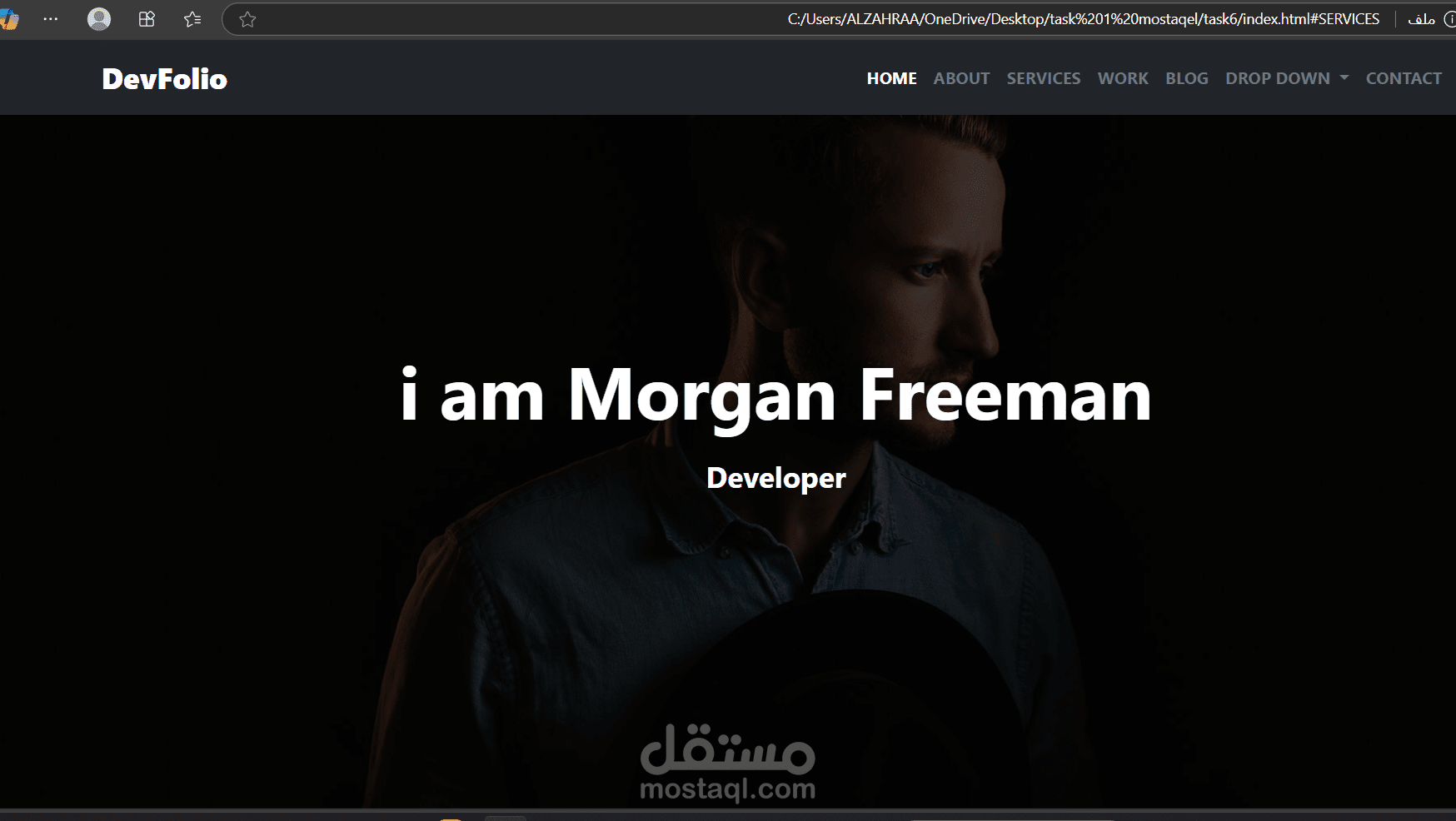 تصميم صفحة ويب باستخدام CSSو HTML وJavaScript