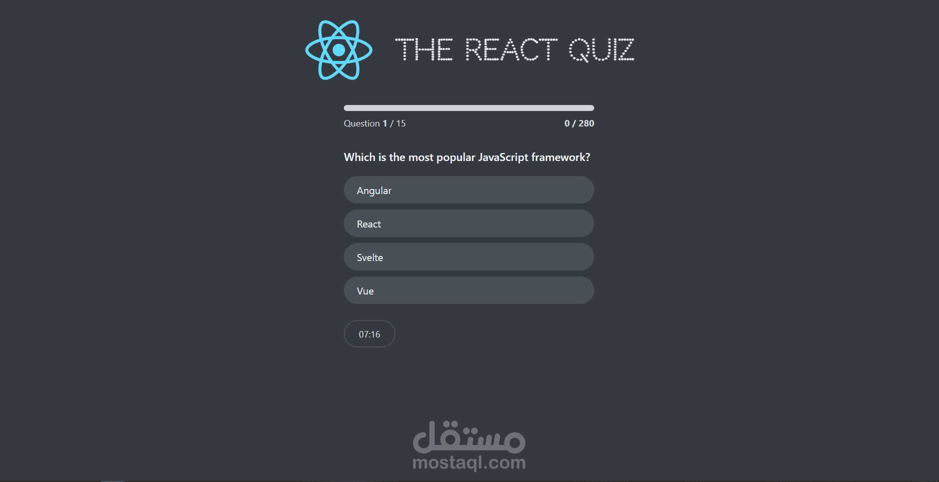 The react quiz