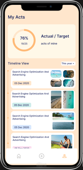 screen of mobile app intro
