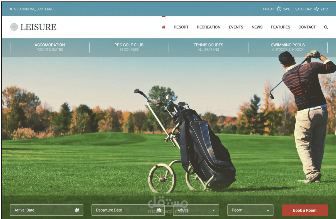 Web site for a resort
