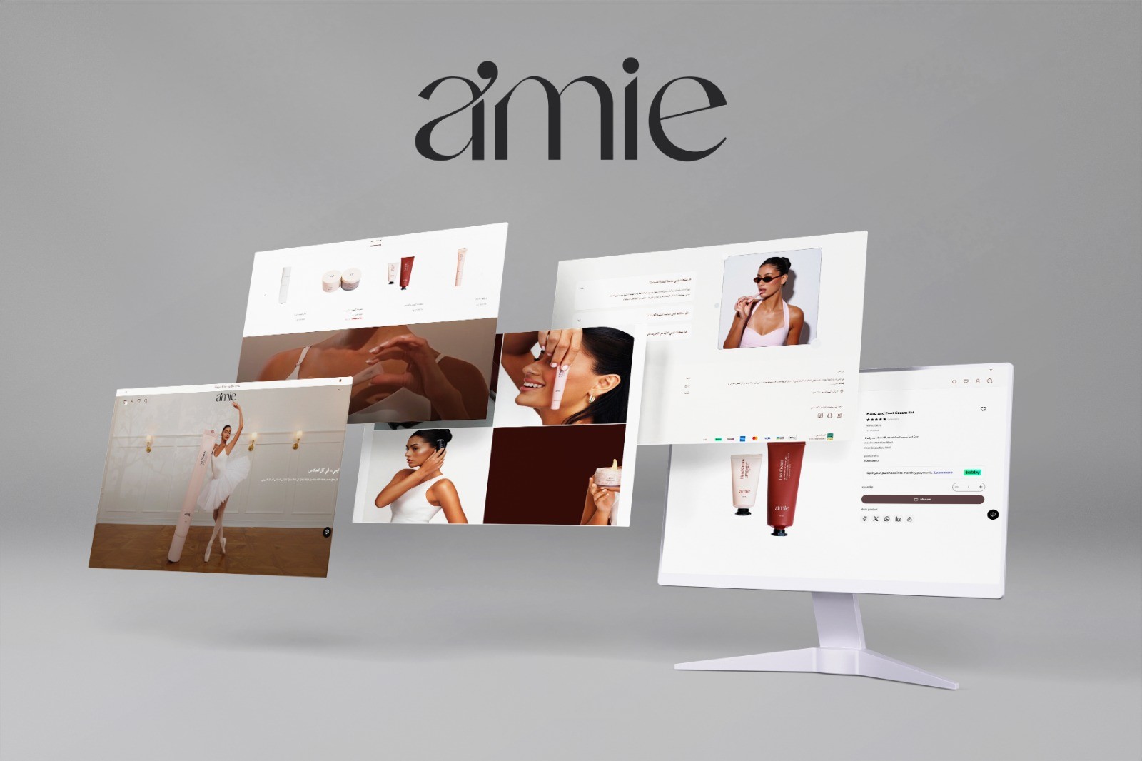 بناء متجر Amie من الصفر على زد بهوية فاخرة وواجهات مخصصة وتطوير فني كامل