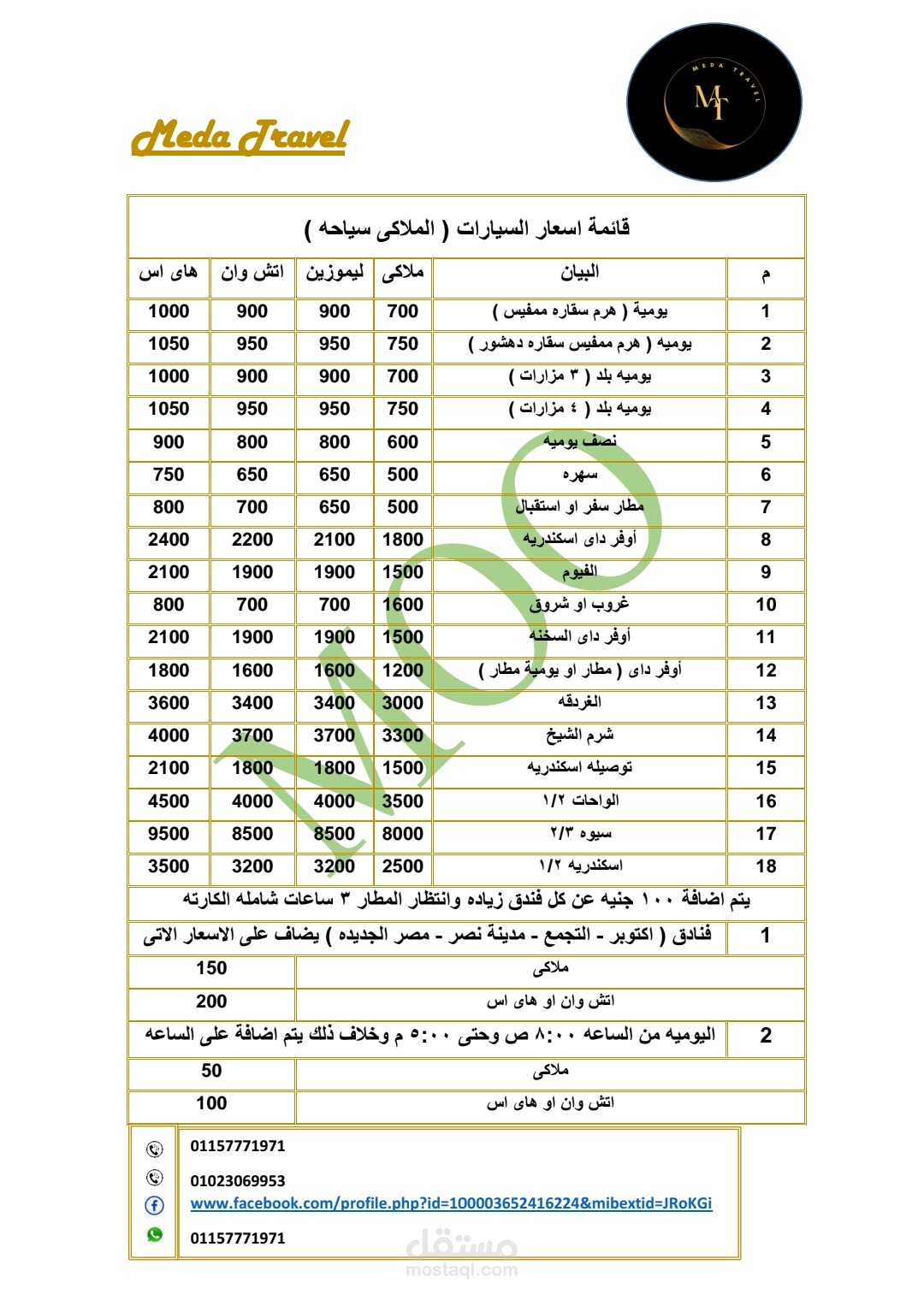 عرض اسعار لتأجير السيارات