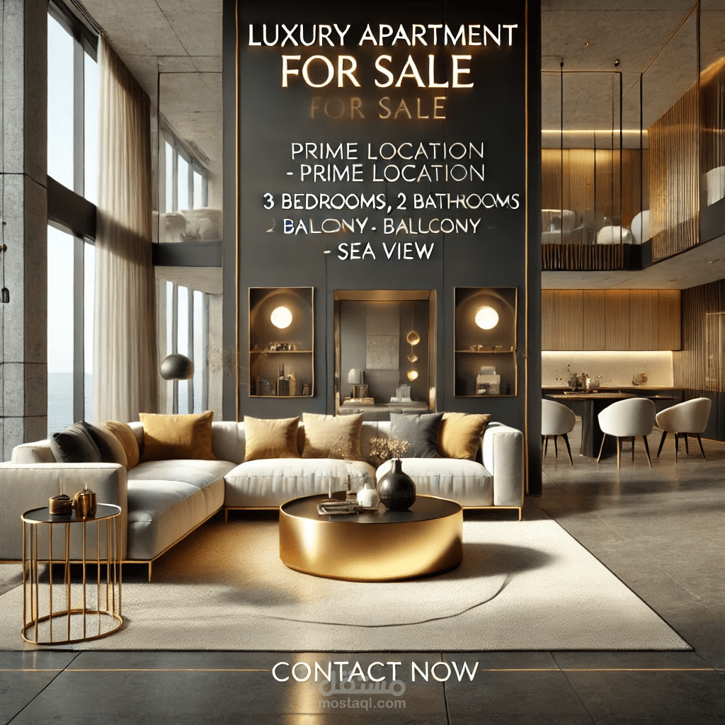 •تصميم إعلان سوشيال ميديا لعقار للبيع