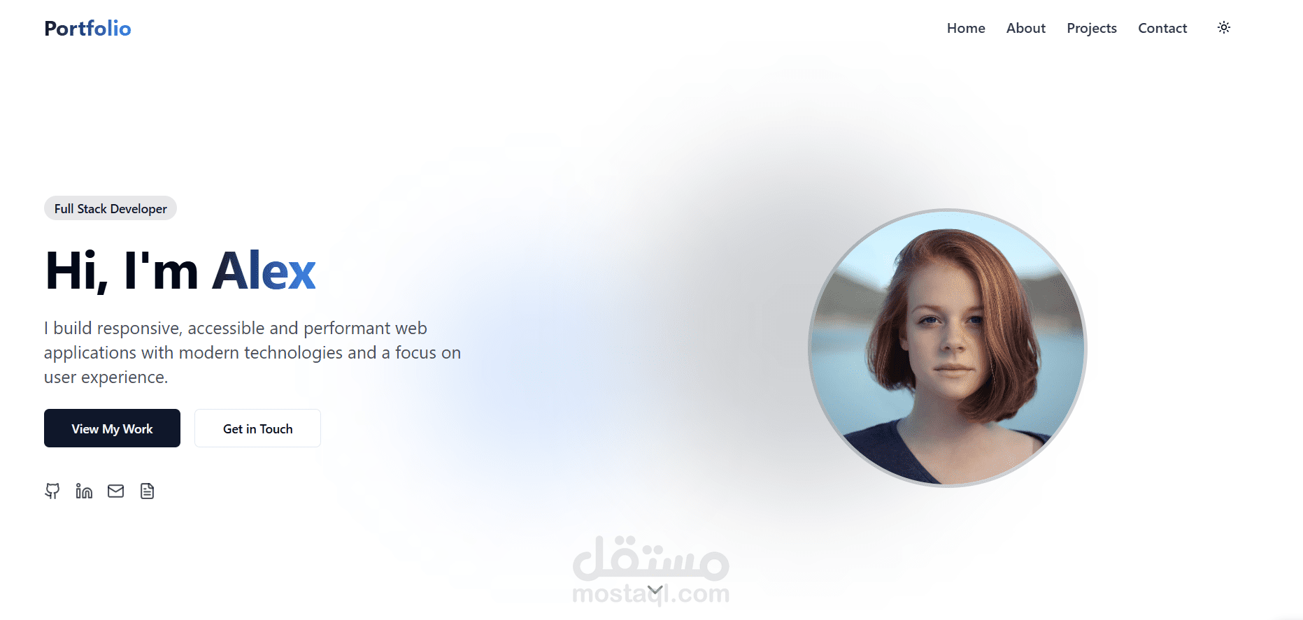 تصميم بورتفوليو احترافي وجذاب
