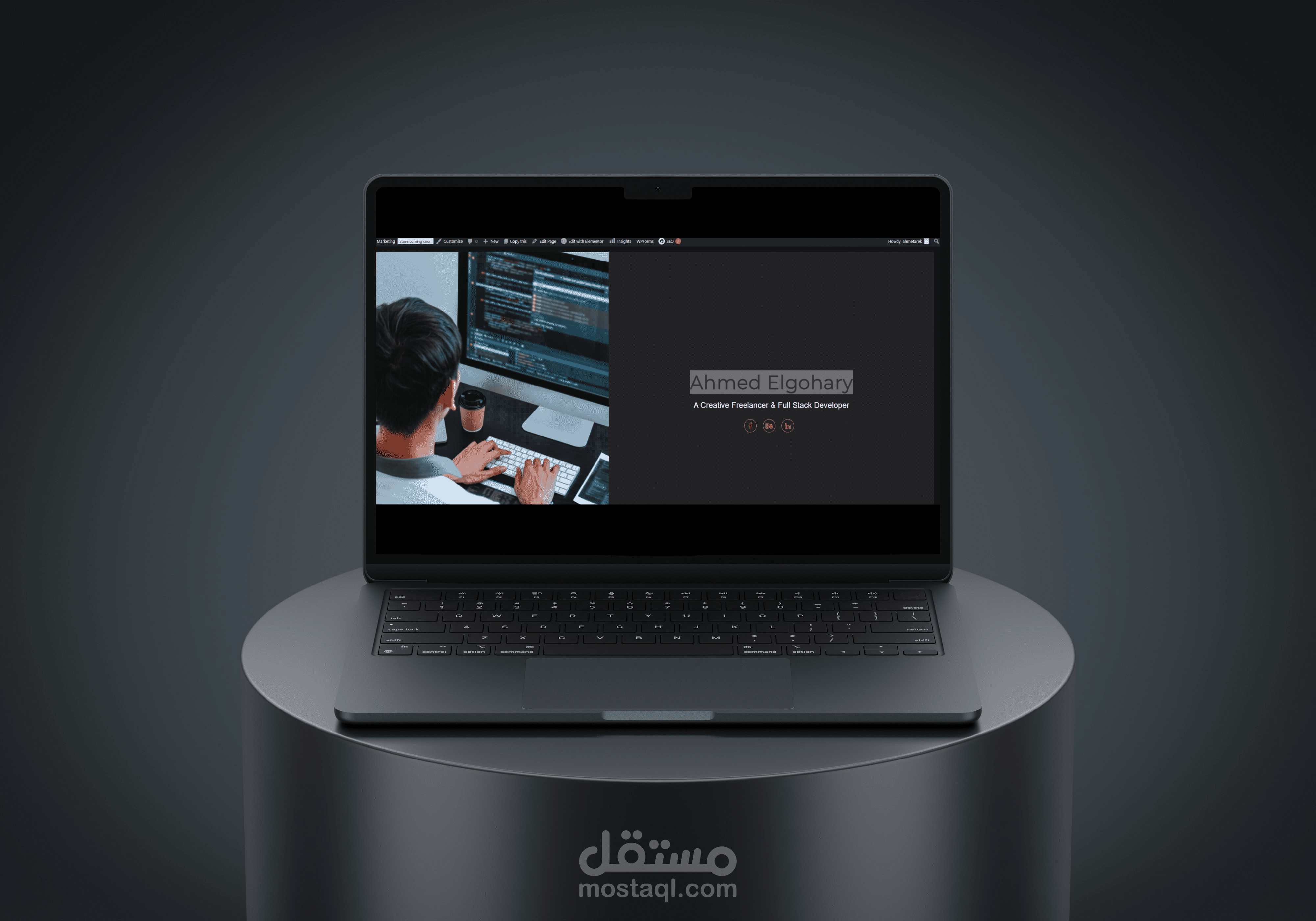 موقع تعريفي لعرض اعمال تصميم المواقع