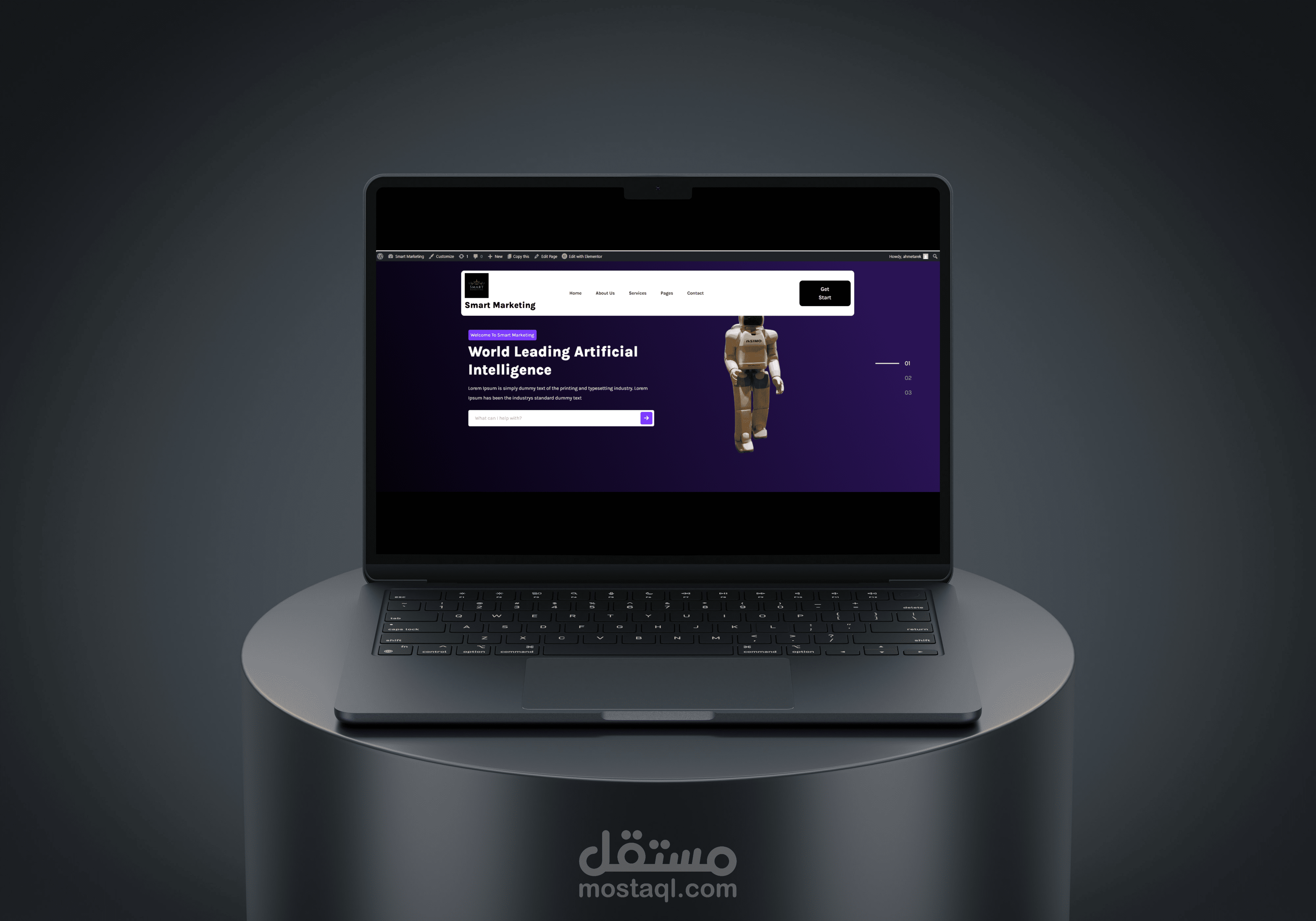 موقع تعريفي لشركة متخصصة في المبيعات