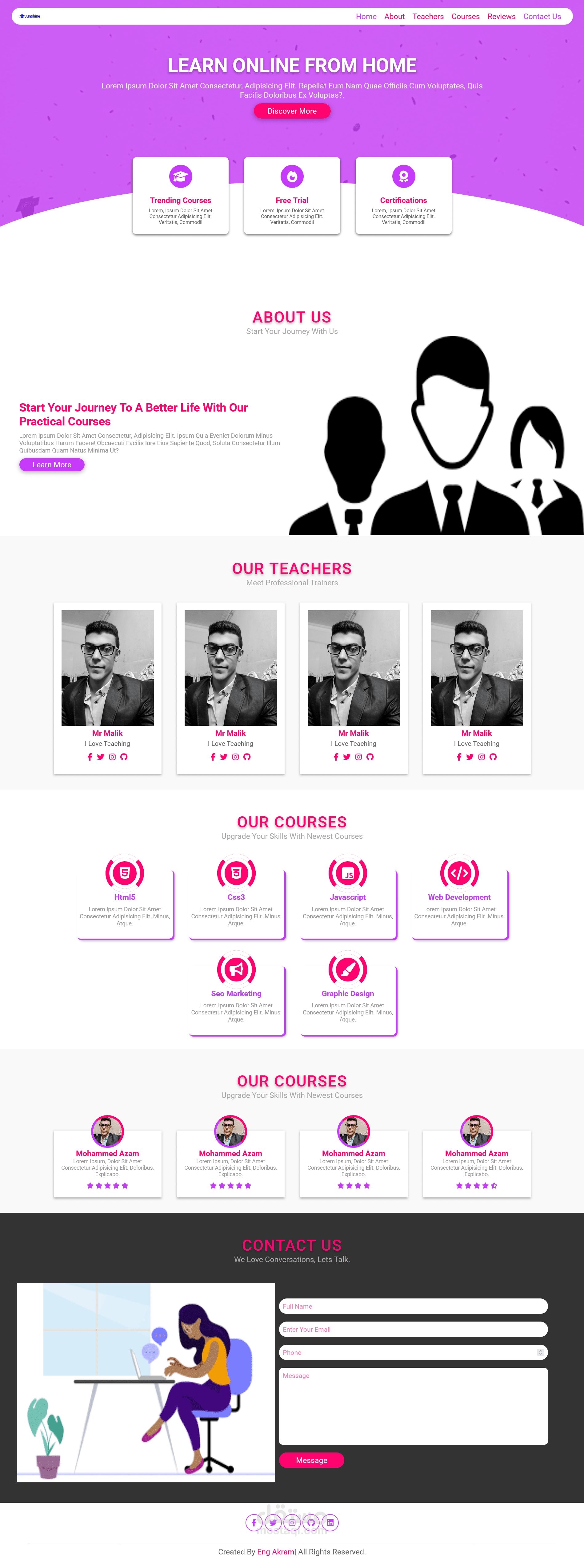 Courses web application