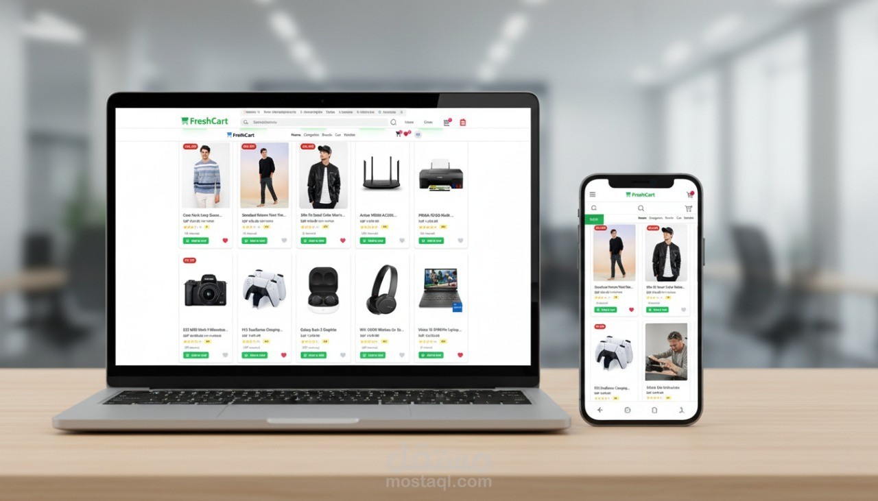 موقع لتجارة الإلكترونية – Fresh Cart