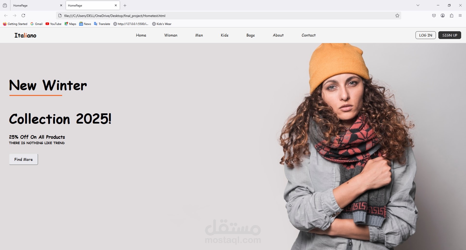Ecommerce website
