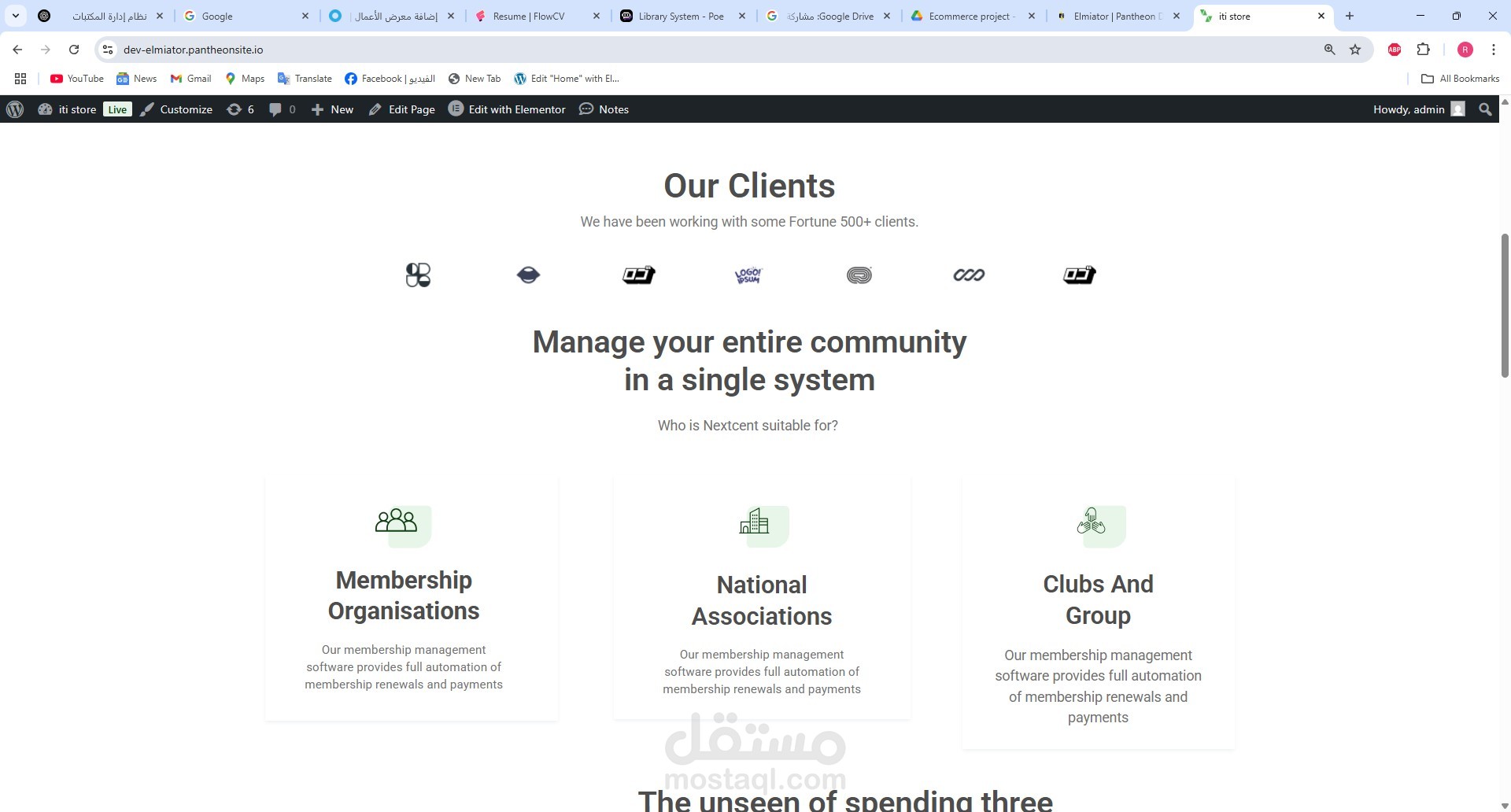 website using wordpress