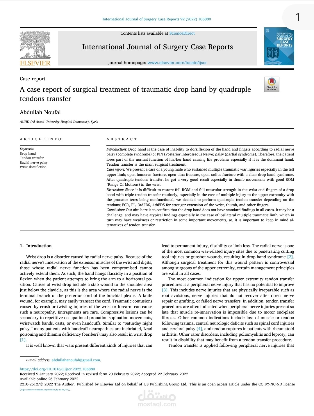 A case report of re-implanting a neglected avulsion of supraspinatus tendon by arthroscopic and open surgeries